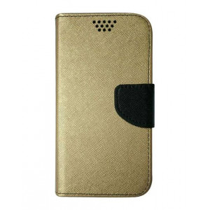 Θήκη Book Ancus Fancy Universal για Smartphone 5.3-5.8 TPU Μαύρo - Χρυσό 5210029075421